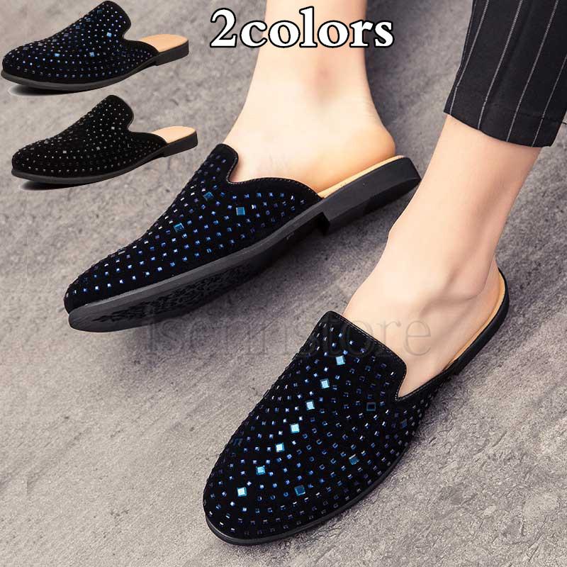 メンズ 革靴サンダル かかとなし ビジネスサンダル ローファー スリッポン きらきら スリッパサンダル オフィス 事務所 室内履き ビジネス サボ 父の日 ギフト 2133 517 イセンストア 通販 Yahoo ショッピング