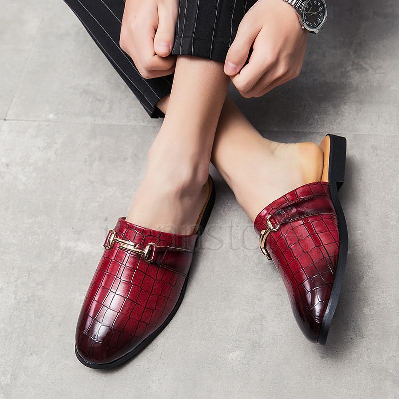 ビジネスサンダル 革靴 メンズ サンダル かかとなし 男性 紳士靴 おしゃれ ビット付き 配色 ローファー 軽量 スリッパ サボサンダル 履きやすい 事務所履き 2133 553 イセンストア 通販 Yahoo ショッピング