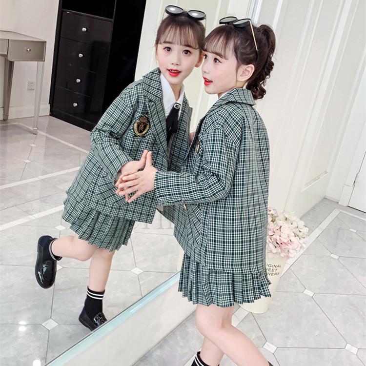子供スーツ フォーマル 卒業式 入学式 スカートスーツ 女の子 ガールズ ジャケット プリーツスカート チェック柄 2点セット 小学校 卒業服 子供服 可愛い 発表会 2133 55 イセンストア 通販 Yahoo ショッピング