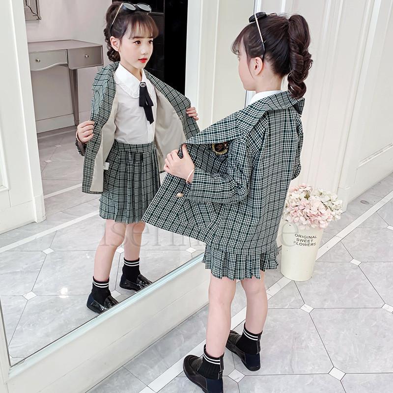 子供スーツ フォーマル 卒業式 入学式 スカートスーツ 女の子 ガールズ ジャケット プリーツスカート チェック柄 2点セット 小学校 卒業服 子供服 可愛い 発表会 2133 55 イセンストア 通販 Yahoo ショッピング