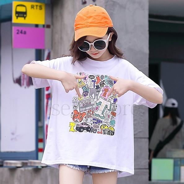 キッズ 女の子 子供服 おしゃれ トップス コットン 半袖 Tシャツ ゆったり 夏ファッション ロゴ プリント カジュアル 韓国子供服 1 165cm 2133 691 イセンストア 通販 Yahoo ショッピング