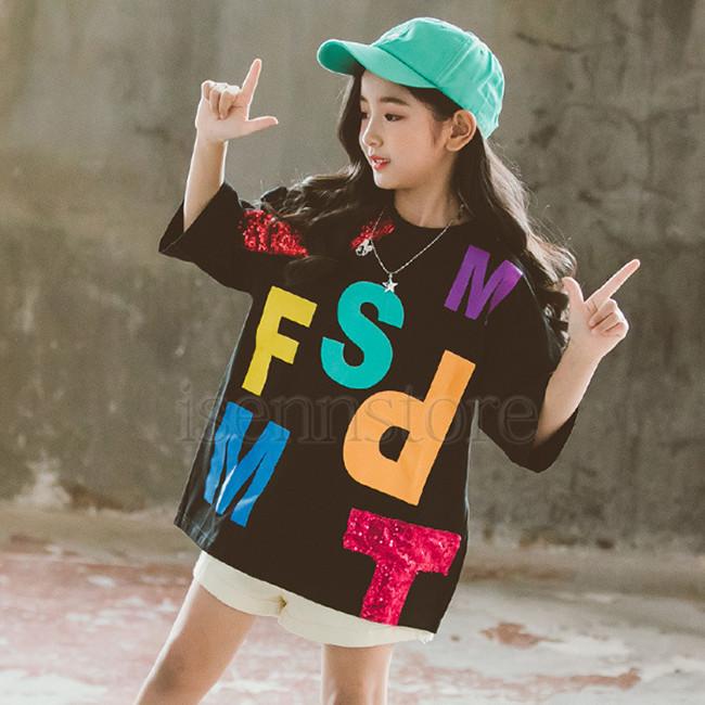 子供服 キッズ Tシャツ 半袖 英字プリント ゆったり 女の子 シャツ