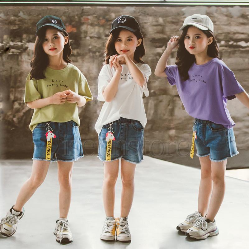 Tシャツ 半袖 プリント 無地 キッズ ジュニア 女の子 子供服 トップス カットソー ラウンドネック シンプル 着まわし ガールズ 韓国子供服 小学生 通園 通学 2133 707 イセンストア 通販 Yahoo ショッピング