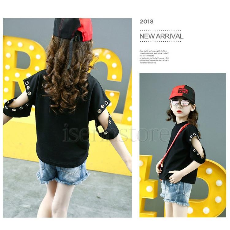 半袖 Tシャツ キッズ 子供服 女の子 トップス おしゃれ 春夏 涼しい