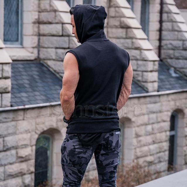 タンクトップ メンズ ノースリーブパーカー おしゃれ プルオーバー 夏