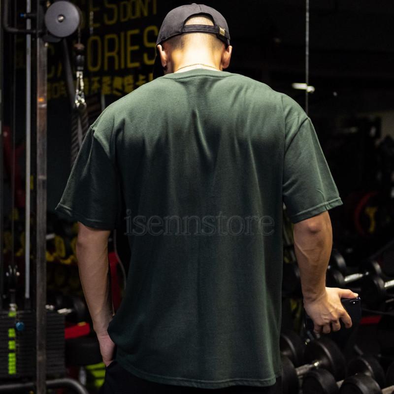 Tシャツ メンズ 半袖 ゆったり ルーズ フィットネスウエア スポーツ ジム 無地 ランニング トレーニングウェア ジム 運動 筋トレ 吸汗速乾 カジュアル 夏 2133 93 イセンストア 通販 Yahoo ショッピング