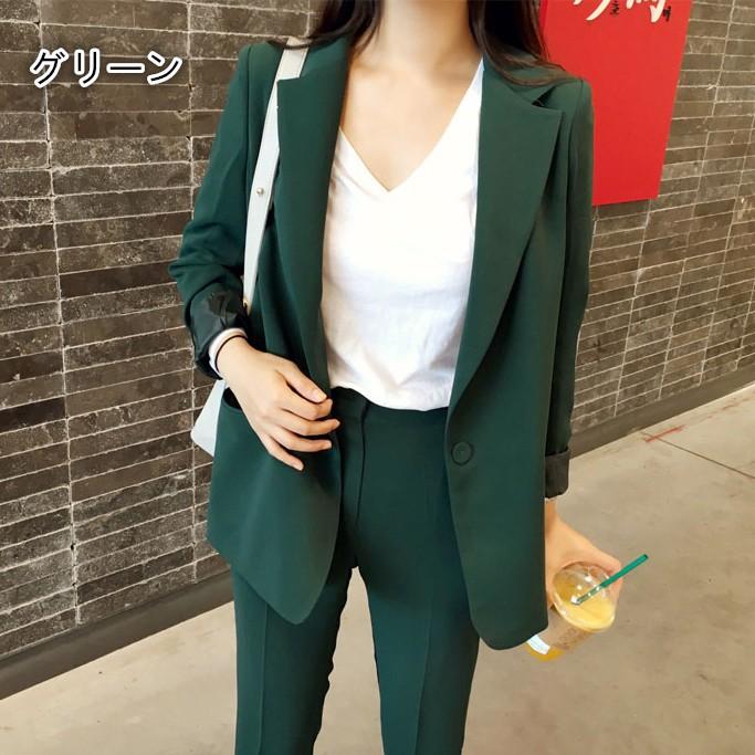 韓国風 レディースファッション 2点セット スーツ 女性 Ol 通勤 ビジネス オフィスカジュアル スーツ テーラードジャケット 長袖スーツ Aug 2347 イセンストア 通販 Yahoo ショッピング