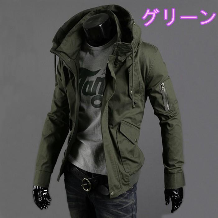 春秋ミリタリージャケット メンズ アウター 薄手ジャンパー ブルゾン ウインドブレーカー モッズコート メンズ 春 コート スプリングコート ショート丈 スリム Aug 2416 イセンストア 通販 Yahoo ショッピング