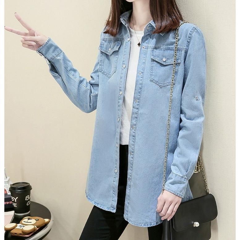 デニムシャツ 春夏シャツ ブラウス シンプル無地 ゆったり 薄手 おしゃれ春コーデ レディース 長袖シャツ 着痩せ カジュアル トップス 大きいサイズ Aug 3257 イセンストア 通販 Yahoo ショッピング