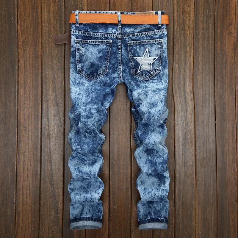 ワッペン付き ストレートデニムパンツ 32インチ ワッペン付き メンズ デニムパンツ デニム ストレート ジーンズ