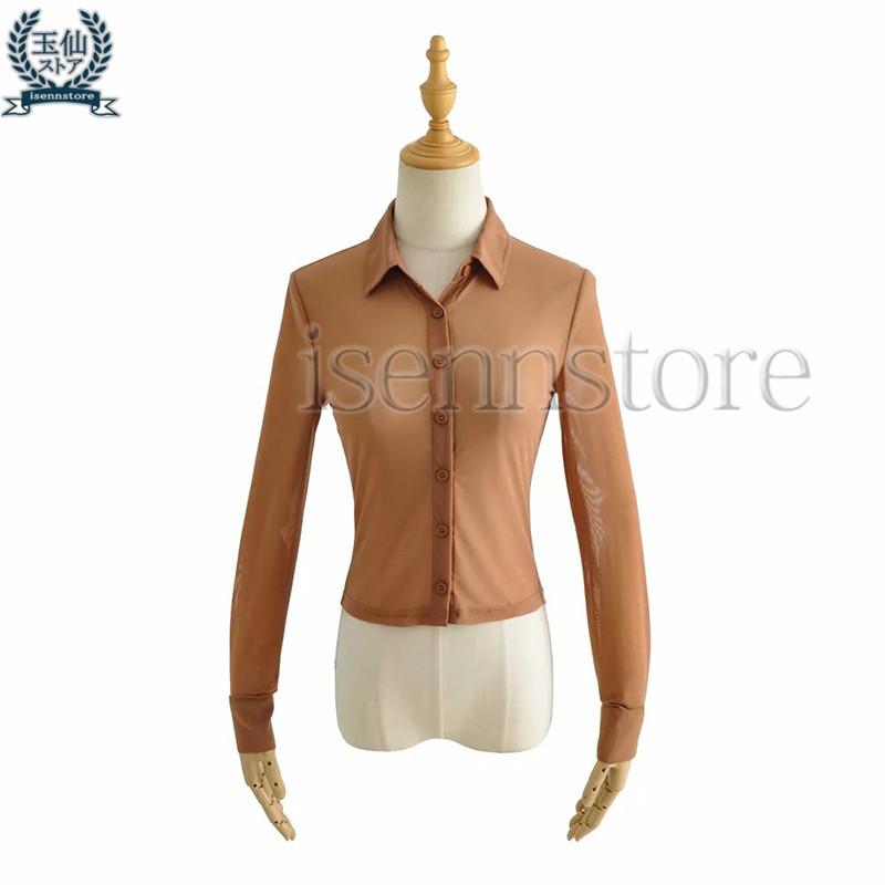 vintage メッシュ　ポロシャツ　ブラウス　シースルー vintage メッシュポロシャツブラウスシースルー