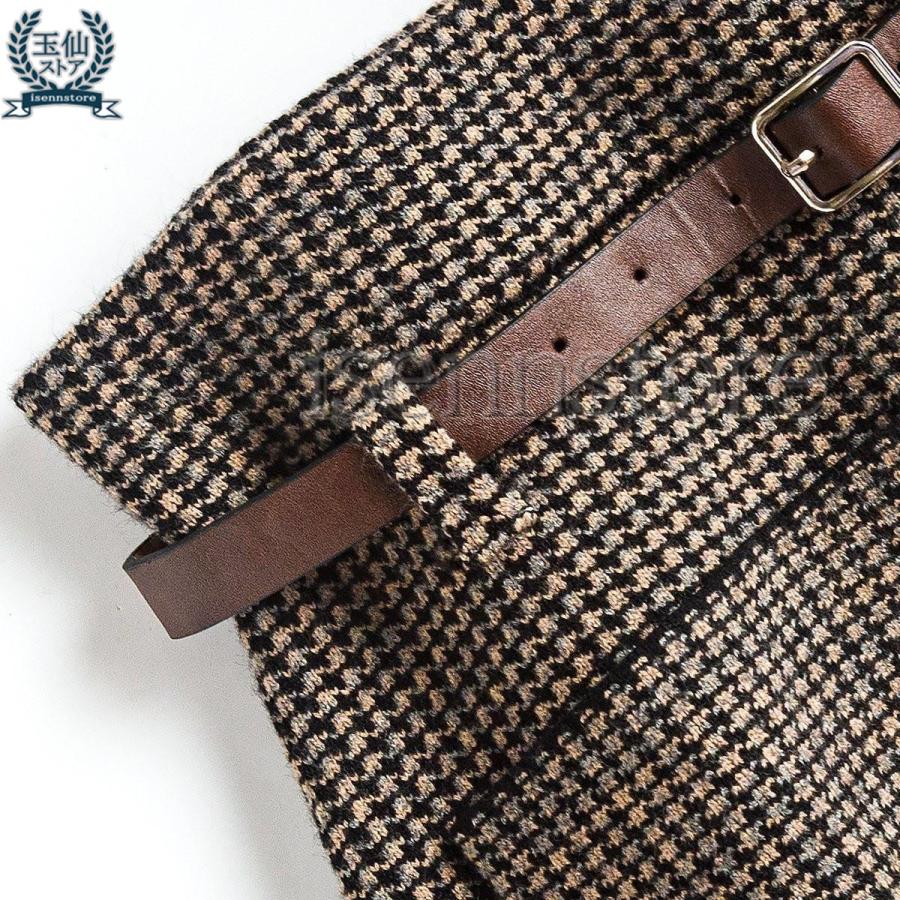 秋冬ウール混スカート スカート ロングスカート Aライン レディース