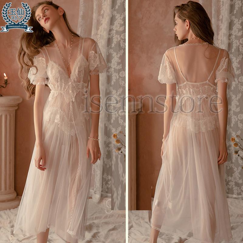 総レース ランジェリー セクシー マキシワンピース ベビードール