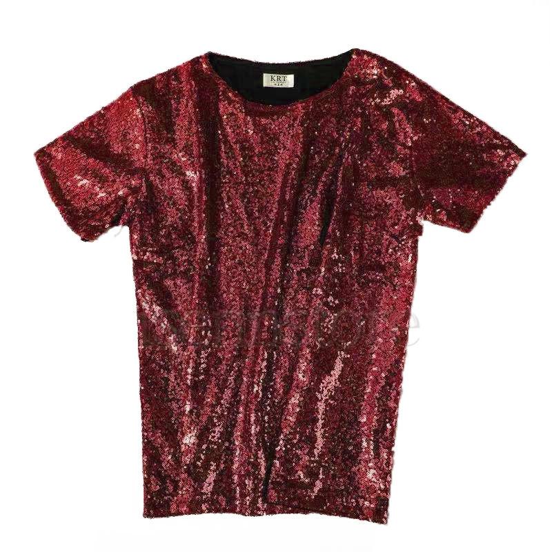 スパンコールシャツ 半袖 トップス きらきら レディース Tシャツ