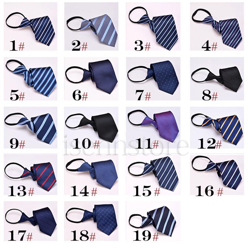 ネクタイ ワンタッチ チェック 無地 ストライプ メンズネクタイ