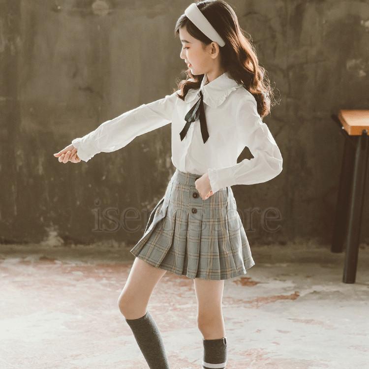 リボンタイ付き 可愛い ブラウス 女の子 キッズ 子供服 春トレンド