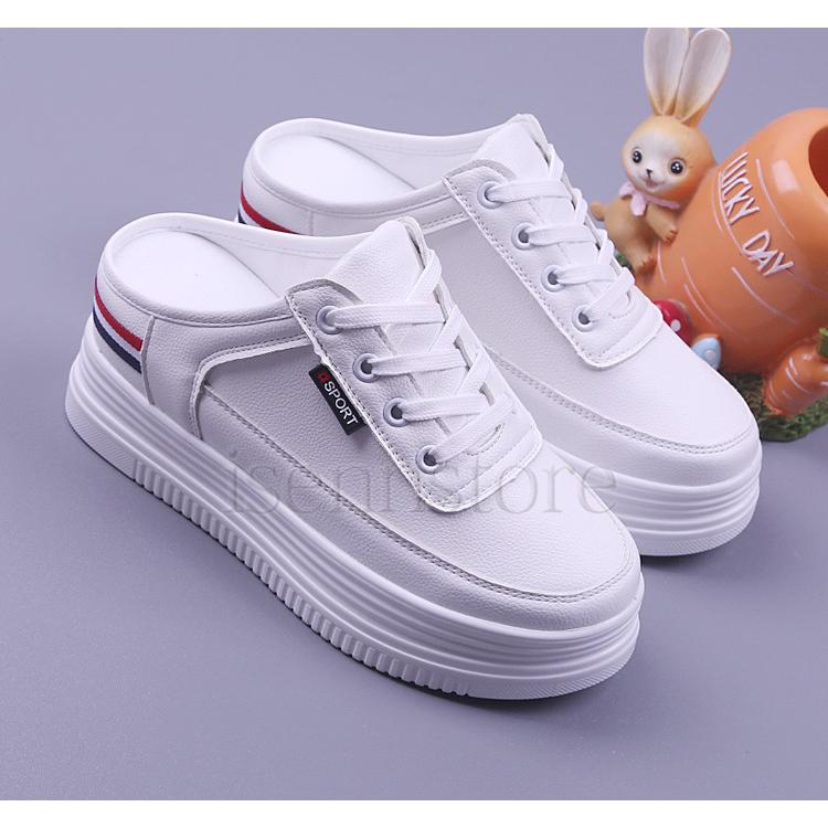 かかとなし スニーカー レディース 厚底 インヒール 7cmヒール 歩き