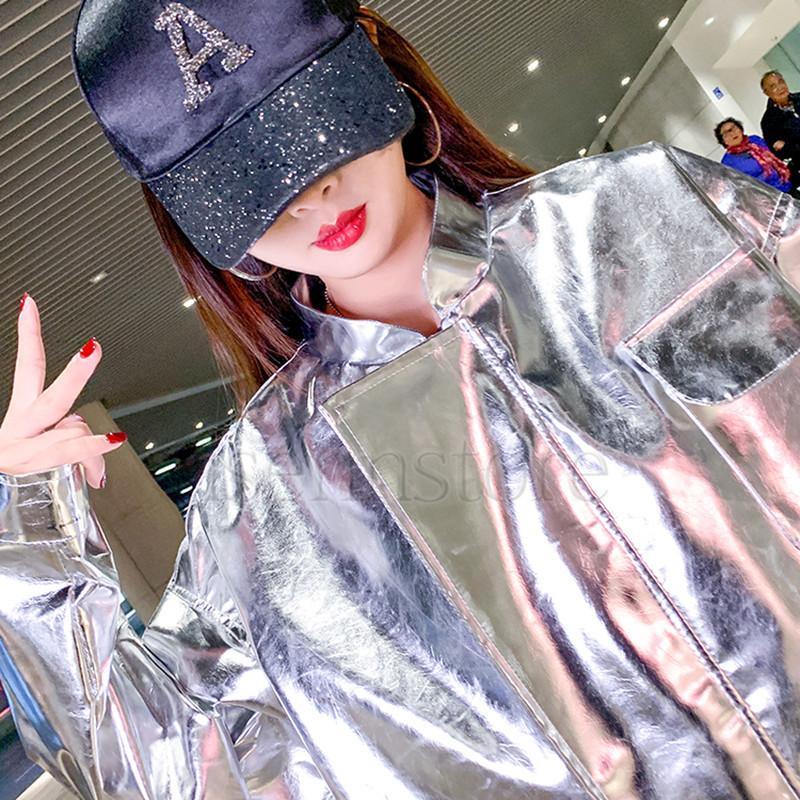 メタリックジャケット女性 スタイリッシュ 光沢 レディース 春服 メタリックジャケット女性 スタイリッシュ 光沢 レディース 春服