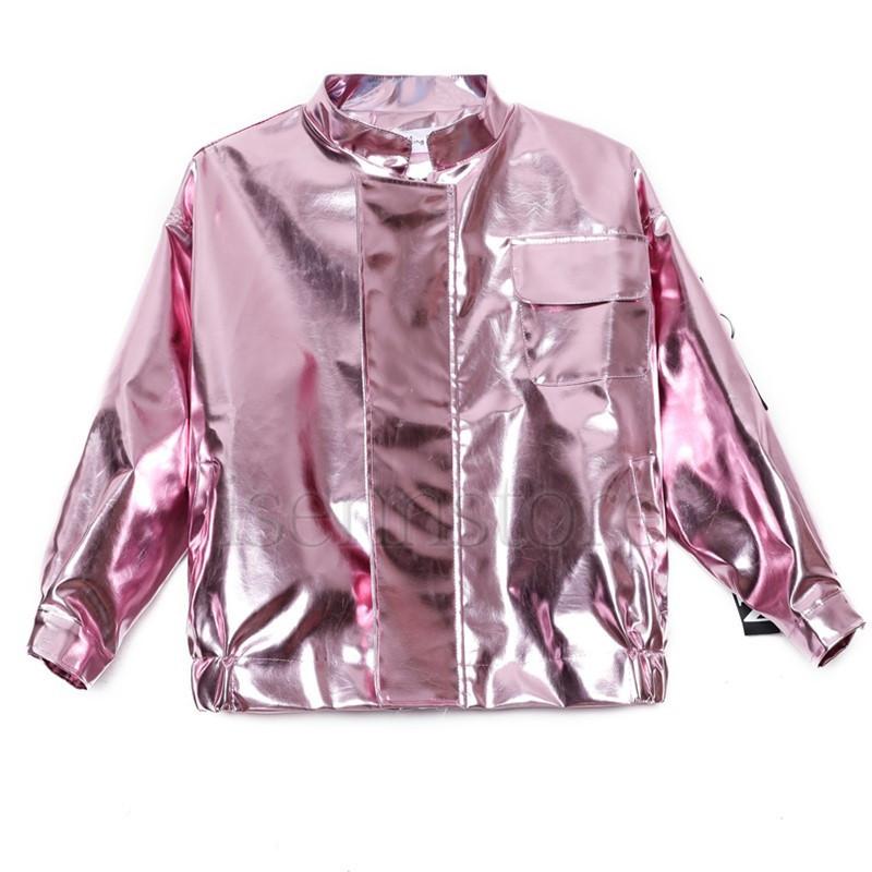 メタリックジャケット女性 スタイリッシュ 光沢 レディース 春服 メタリックジャケット女性 スタイリッシュ 光沢 レディース 春服