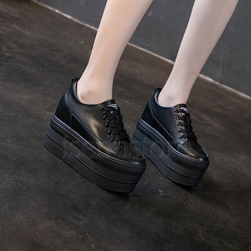 【✩】厚底の高さの増加する女性の靴、カジュアルな毎日 ✩】厚底の高さの増加する女性の靴、カジュアルな毎日