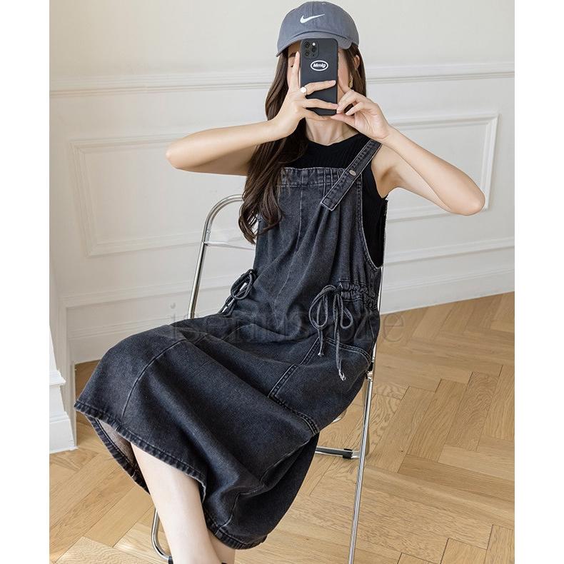 【夏物セール】美品✨スローブイエナ　デニム　ジャンパースカート　38 ワンピース SLOBE IENA（スローブイエナ）の「《追加》リネンカラー