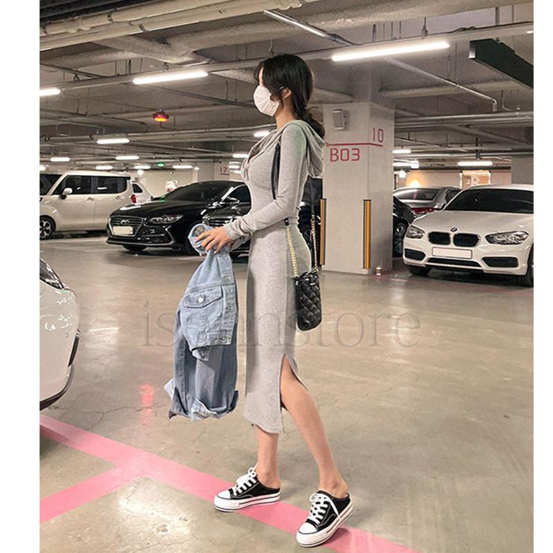 【美品】エポカ 長袖タイトワンピース 腕シアー透け感有 Vネック 38 無地 ine-5605.jpg