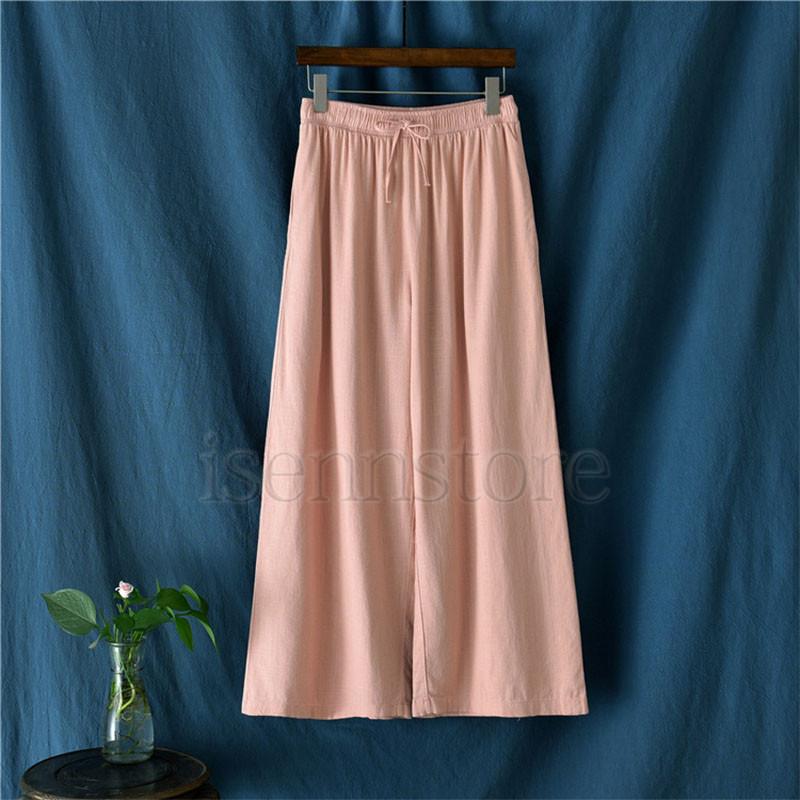 麻パンツ レディース リネンカジュアルパンツ ナチュラル ゆったり