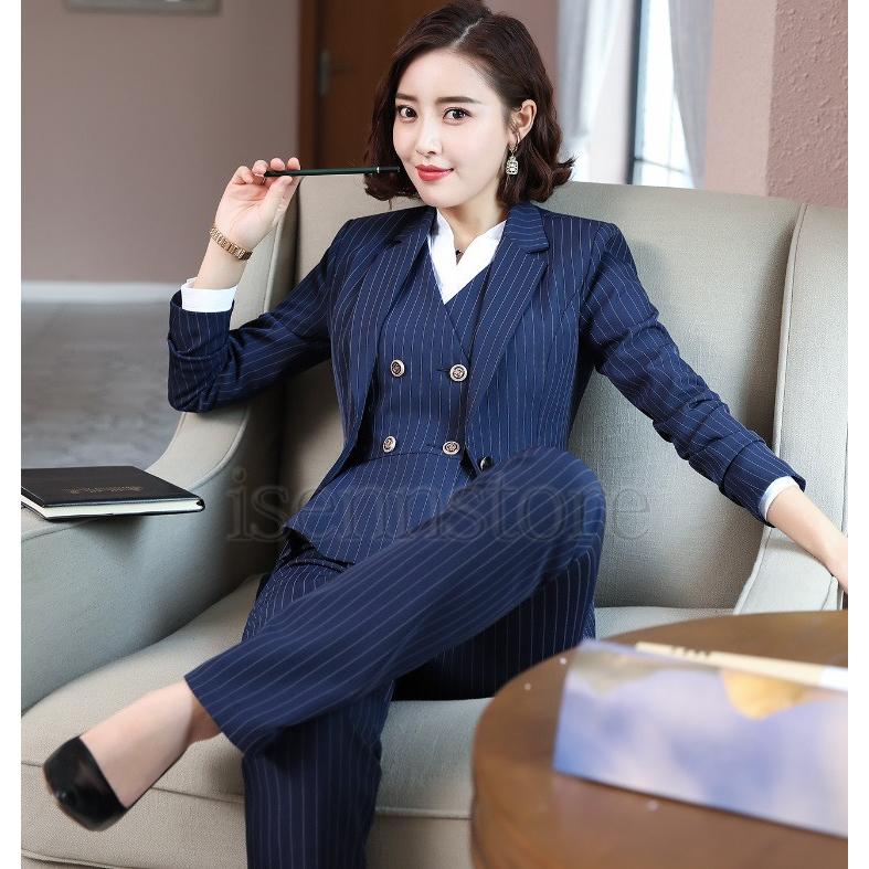 レディース ジャケット.スカート.パンツ.ブラウス.ベスト 5点セット お