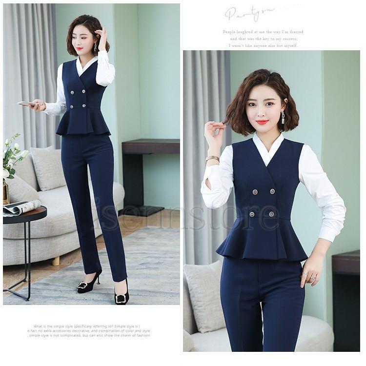 レディース ジャケット.スカート.パンツ.ブラウス.ベスト 5点セット お