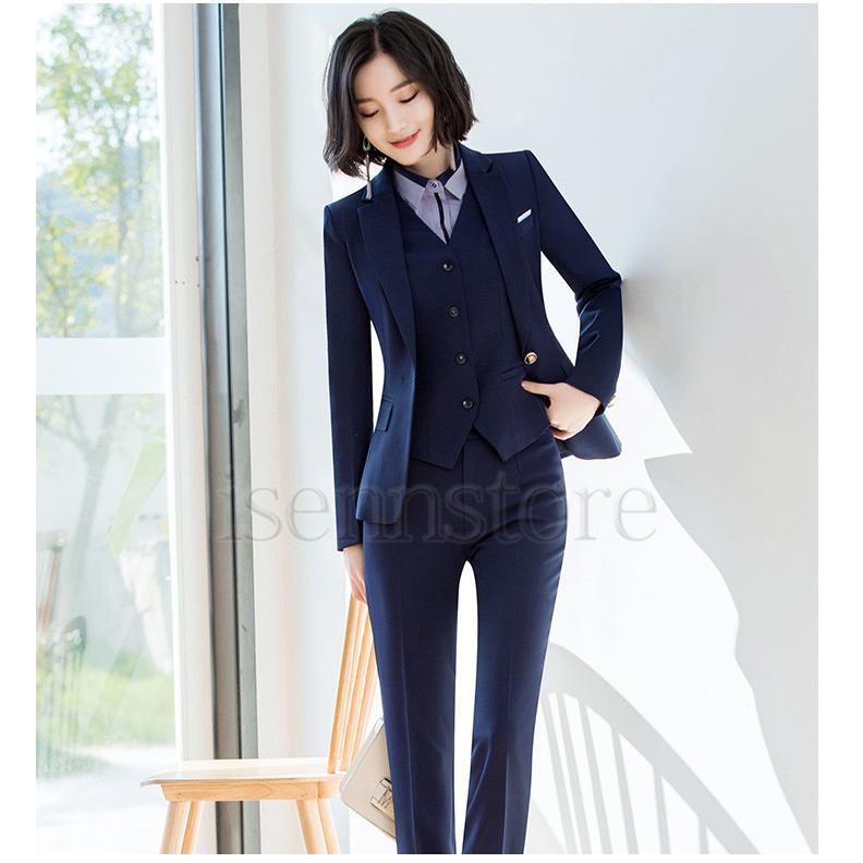 レディース パンツスーツ 4点セット 母 ママ 面接 お受験 ビジネス