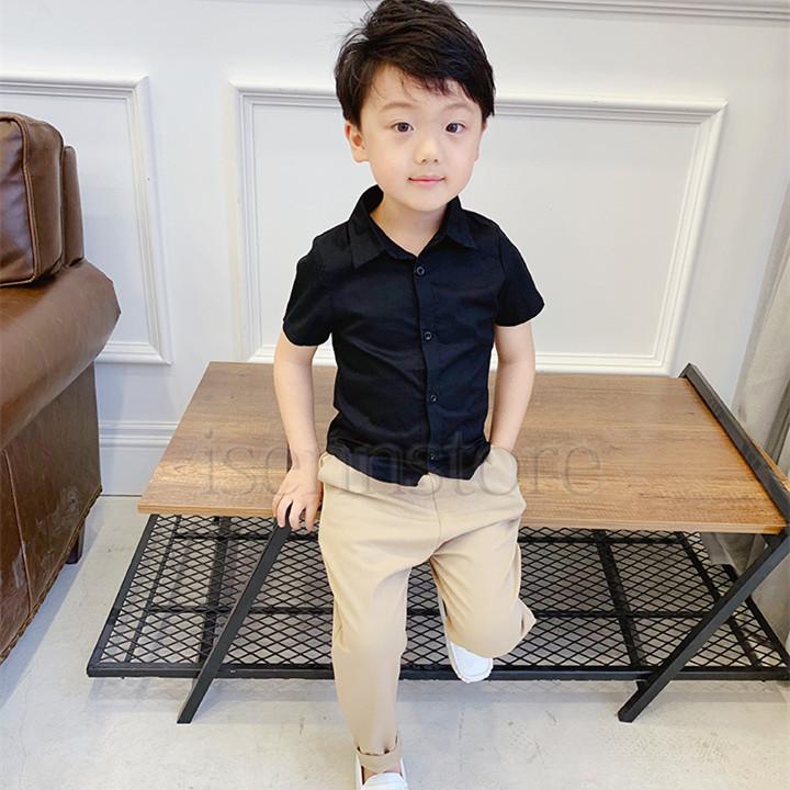 男の子 フォーマルシャツ キッズ 子供 半袖 白シャツ 夏 子ども服