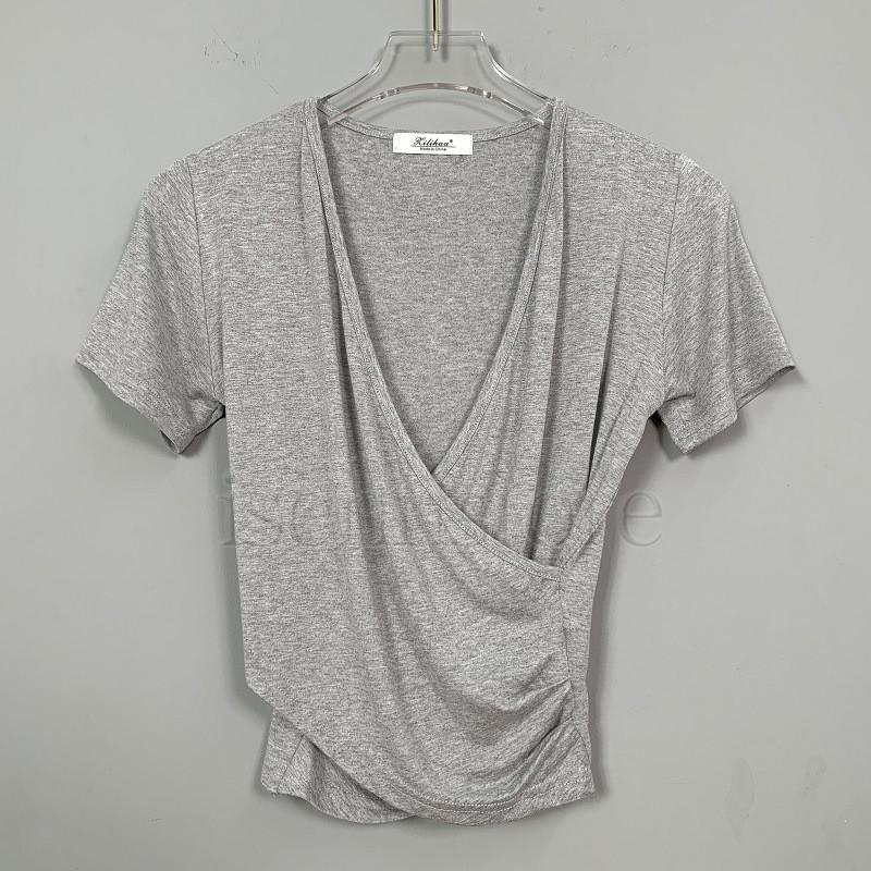 ARGUE ベージュ Vネック 半袖シャツ 定番】ノーカラー Vネック 半袖シャツ｜ABAHOUSE / アバハウス