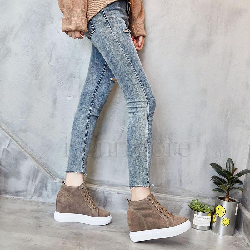 22.0〜24.5cm インヒールスニーカー ヒール レディース 疲れない 厚底