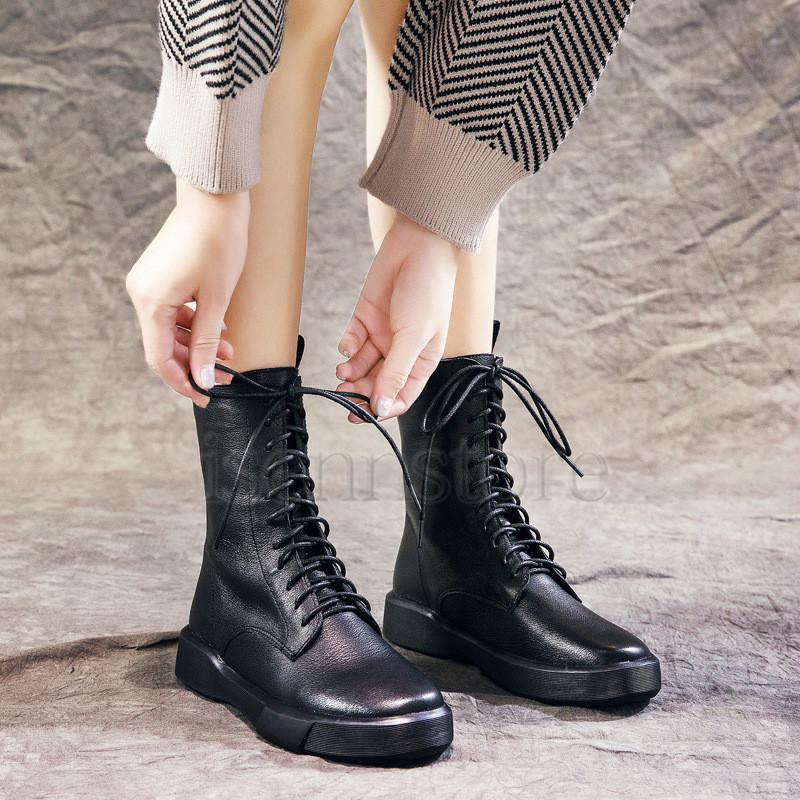 レディース レースアップブーツ 本革 厚底 サイドジップ ローヒール 編み上げブーツ ショートブーツ ワークブーツ レザーブーツ 軽量 袴用 ぺたんこ 編み上げブーツ 袴 レースアップ 本革 ショートブーツ レディース