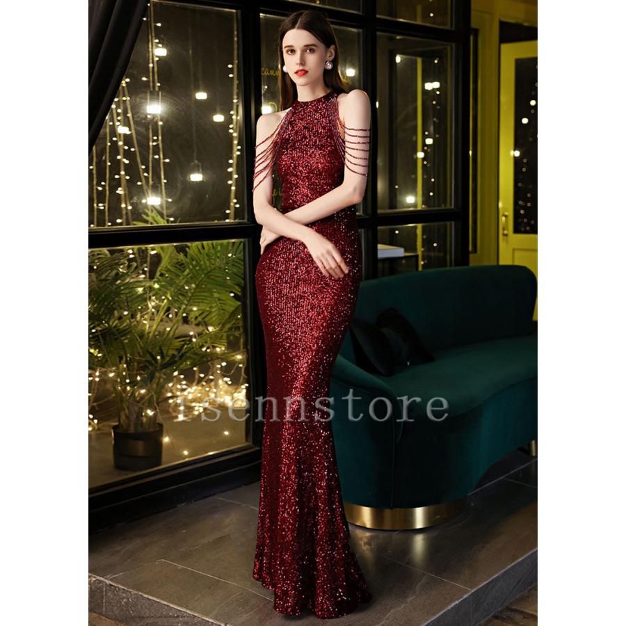 キラキラと輝くドレス 大人 ピアノ 発表会 フォーマル ロングドレス