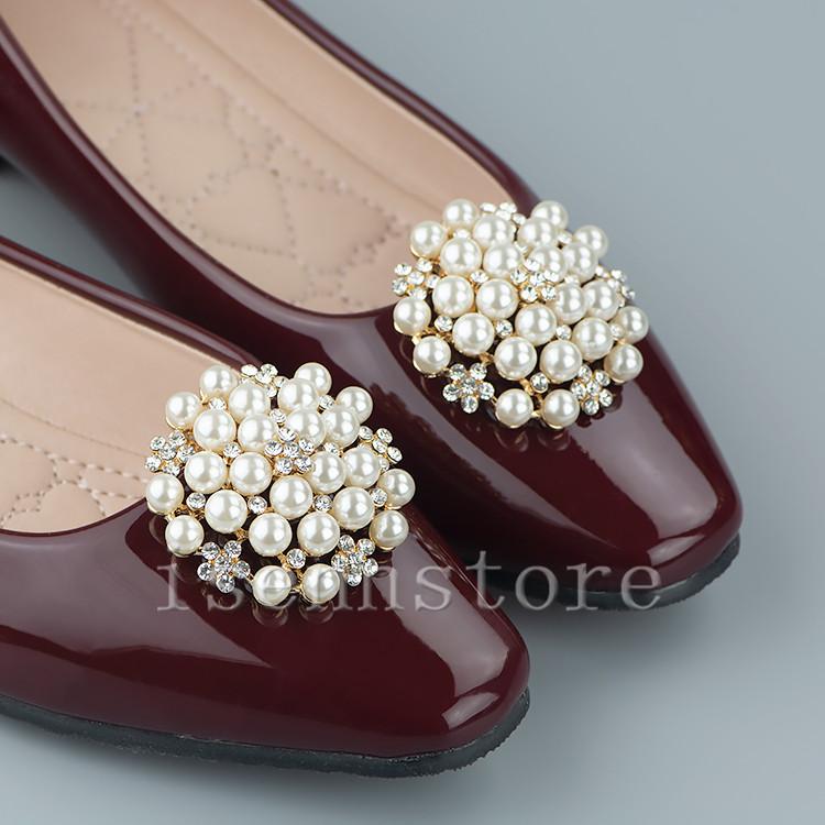 シューアクセサリー ゴージャス 上品 パール ビジュー シューズ