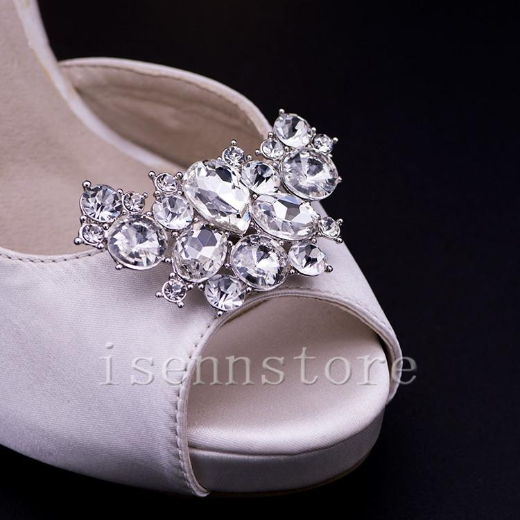 ゴージャス 結婚式 シューズクリップ シュークリップ クリスタル