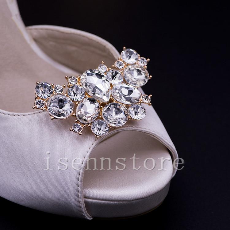 ゴージャス 結婚式 シューズクリップ シュークリップ クリスタル