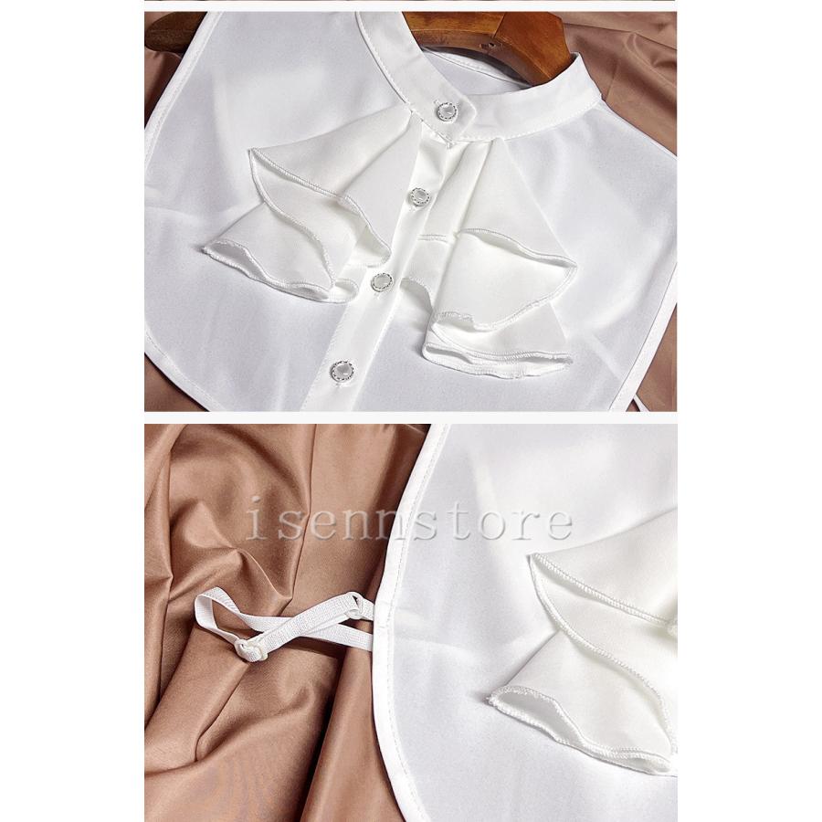 ボウタイ付け襟 つけ襟 レディース シフォン ブラウス付け襟 フェイク
