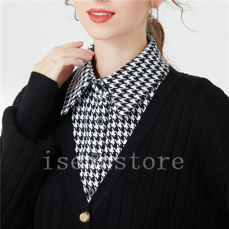 千鳥格子 レディース 付け襟 つけ衿 付け衿 つけ襟 千鳥柄 チェック柄