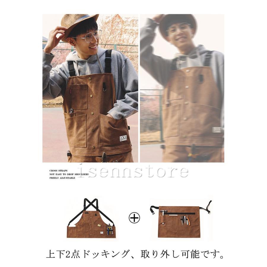 エプロン メンズ 作業用 キャンバス 前掛け ワークエプロン キッチン
