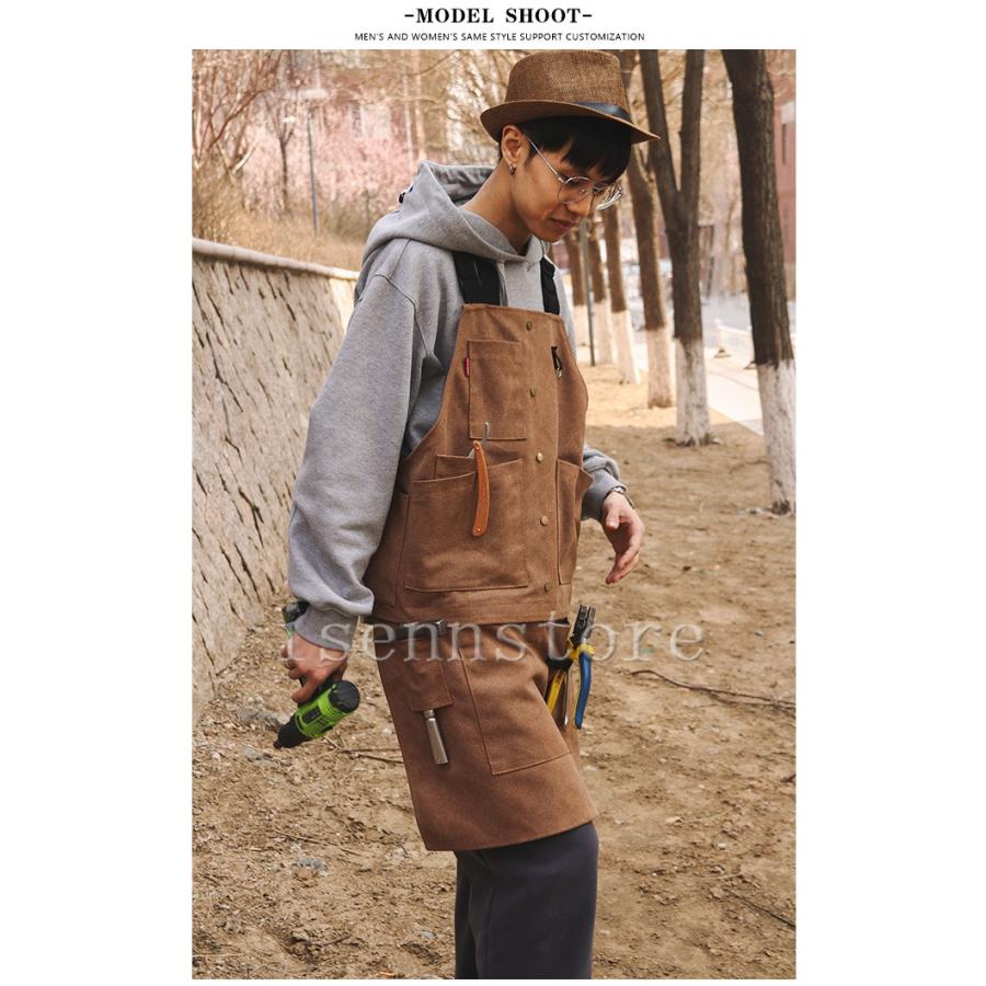 エプロン メンズ 作業用 キャンバス 前掛け ワークエプロン キッチン