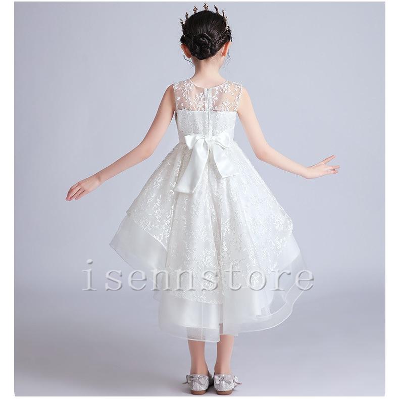 子供ドレス ピアノ発表会 キッズ 女の子 刺繍 フレア フォーマルドレス