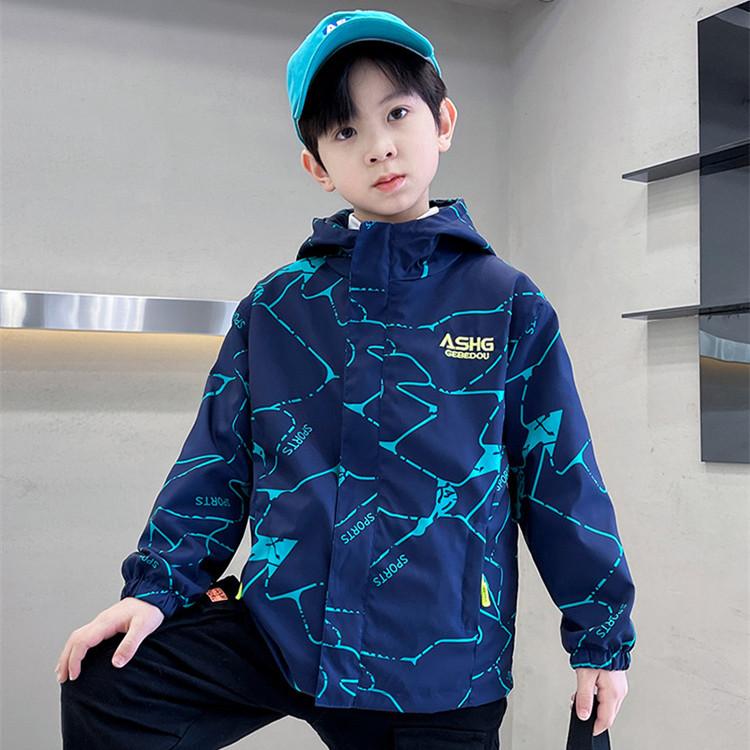 マウンテンパーカー キッズ フード付き ナイロンジャケット 春服 春 秋