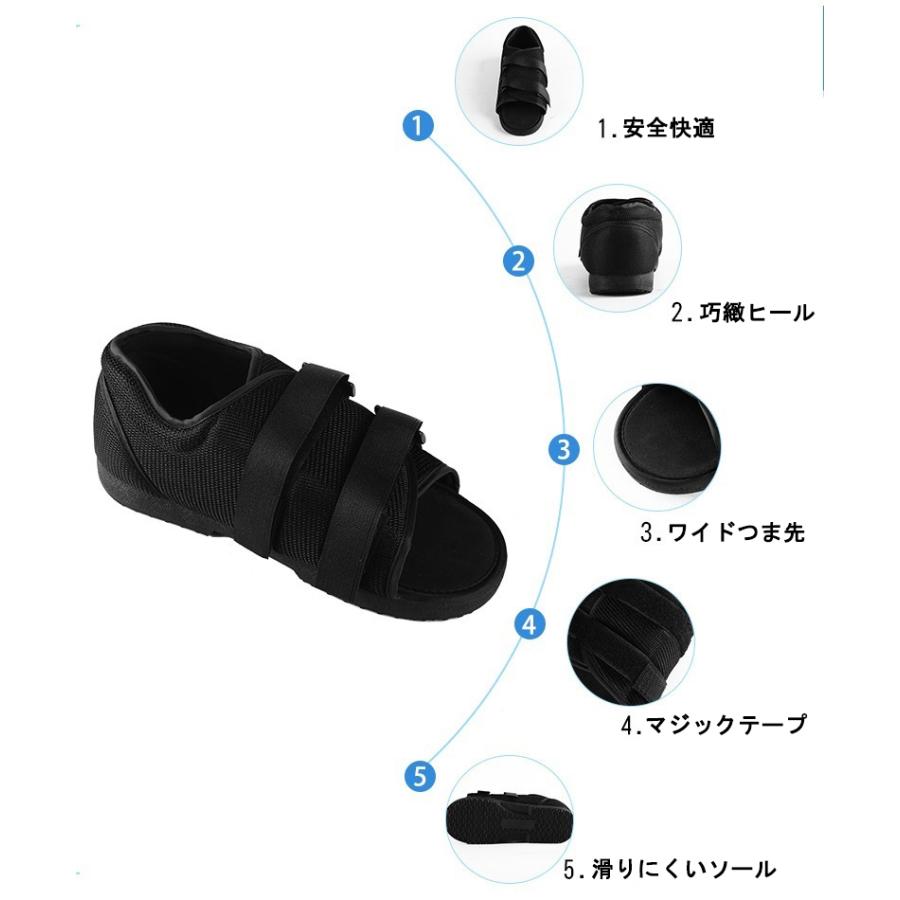 介護靴 ギプスシューズ ギプス用サンダル マジックテープ 調節可能 術