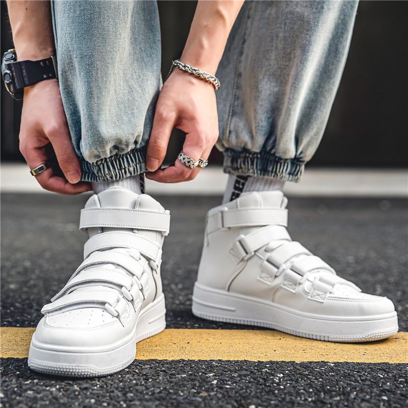 ホワイト ハイカット スニーカー ベルクロ albino select】 ベルクロ型ハイカットスニーカー | albino