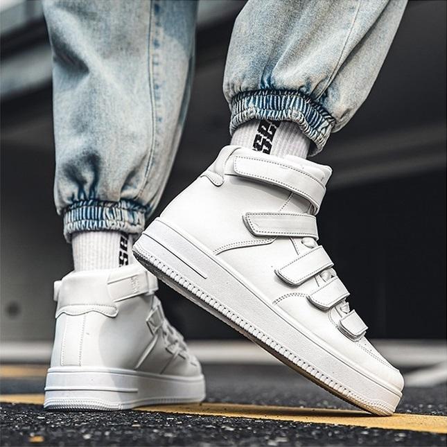ベルクロ スニーカー メンズ ハイカット 軽量 カジュアル シューズ 靴