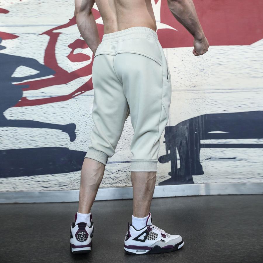 最安挑戦 夏新作 新作 送料無料 メンズパンツ スウェットパンツ クロップドパンツ 無地 伸縮性 サルエルパンツ 夏 メンズ 膝下丈 7分丈パンツ 半ズボン スポーツ ジョガーパンツ トレーニングウェア ボトムス メンズ スウェットパンツ ジャージ 7分丈 無地 裾リブ ズボン ジョガー