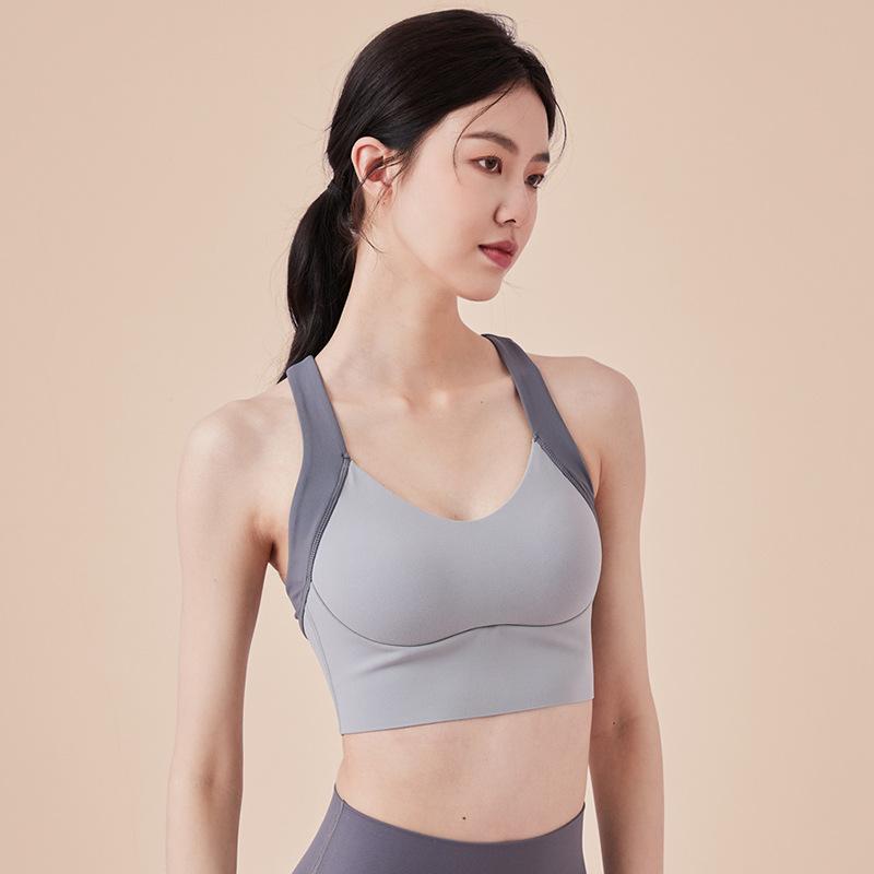 スポーツブラ 揺れない スポブラ ハイサポート 配色 しっかり 脇高ブラ