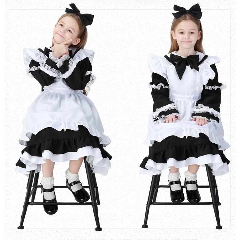 不思議の国のアリス メイド服 女の子コスプレ ハロウィン衣装 子ども